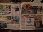 Sa här se ett typiskt uppslag i en guatemalansk dagstidning ut. död död död